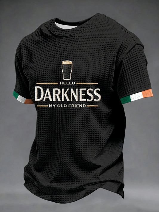 Men's Hello Darkness My Old Friend Waffle Short Sleeves T-shirt