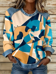 Women's Geometric Horse Art Sweatshirts