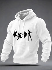 Men's Classic Legendary Rock Band Print Gift For Fans Casual Checkered Hoodie