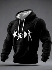Men's Classic Legendary Rock Band Print Gift For Fans Casual Checkered Hoodie