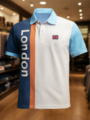 Men's Business Casual Union Jack Short Sleeve Shirt
