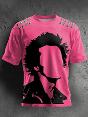 Unisex UK Punk Music Lover Printed T-shirt
