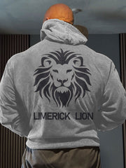 Men's Limerick Lion Ireland's Strongest Man Printed Hoodie