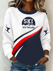 Women's Winter Sports 2026 Skiing Printed Sweatshirt