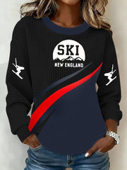 Women's Winter Sports 2026 Skiing Printed Sweatshirt