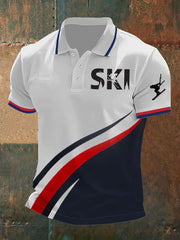 Men's Winter Sports 2026 Skiing Printed Shirt