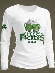 Women's St Patrick's Day Shamrock Long Sleeve T-shirt