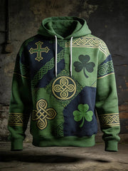 Men's St. Patrick's Day Oversized Drop-Shoulder Hoodie with Pockets