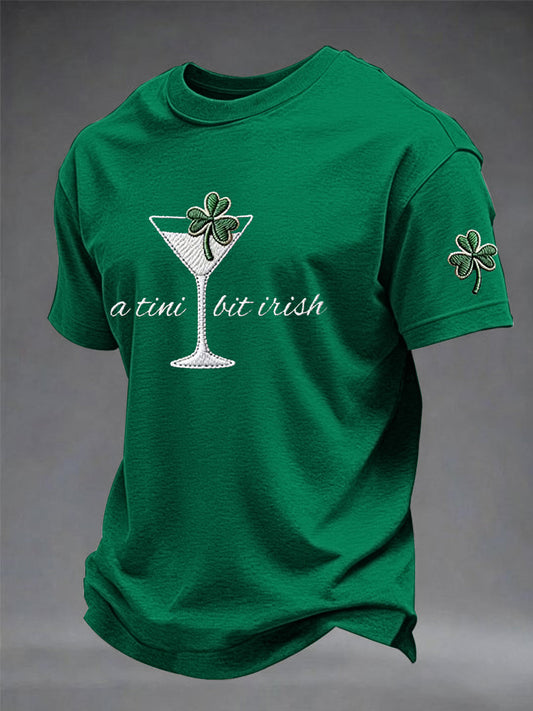 Men's Funny St. Patrick's Day Shamrock Art Short Sleeve T-shirt