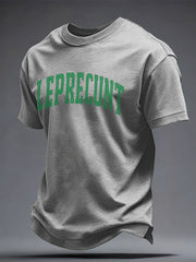 Men's Funny St.Patricks Day Leprecunt Printed T-shirt
