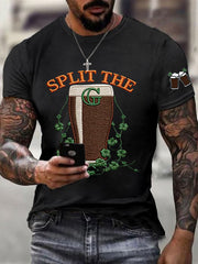 Men's St. Patrick's Day Split the G Printed Short Sleeve T-Shirt