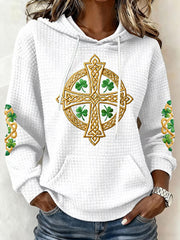 Women's St. Patrick's Day Print Large-sized Hooded Sweatshirt