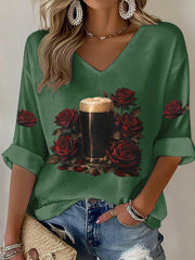 Women's Irish Dark Beer Waffle T-shirt