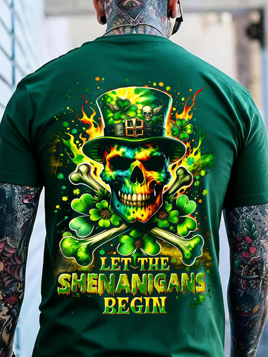 Men's St. Patrick‘s Day Let The Shenanigans Begin Printed T-shirt