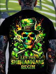 Men's St. Patrick‘s Day Let The Shenanigans Begin Printed T-shirt