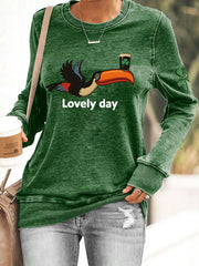 Women's St. Patrick'S Day Printed Polyester Waisted Sweatshirt