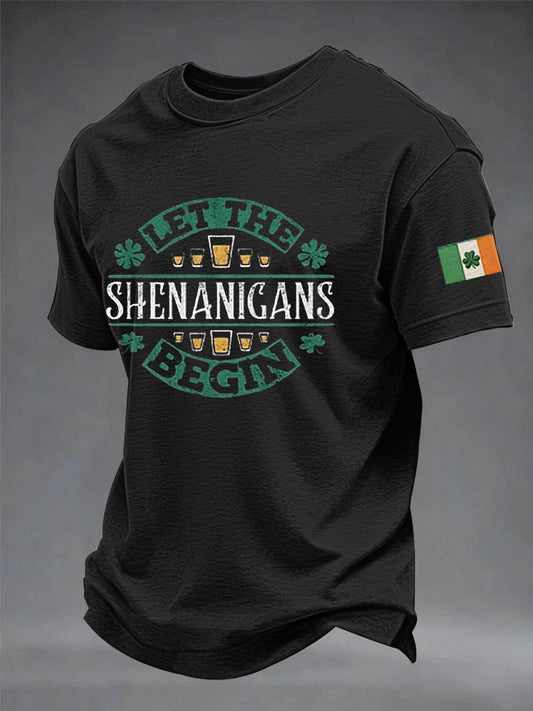 Men's St. Patrick's Day Let The Shenanigans Begin Short Sleeve T-shirt