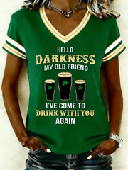 Women's Hello Darkness My Old Friend Short-sleeved T-shirt