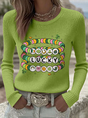 Women's St. Patrick's Day Waffle Knit T-Shirts
