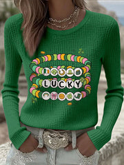 Women's St. Patrick's Day Waffle Knit T-Shirts