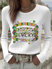Women's St. Patrick's Day Waffle Knit T-Shirts