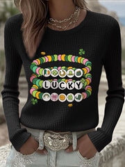 Women's St. Patrick's Day Waffle Knit T-Shirts