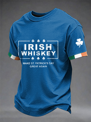 Men's Irish Whiskey Make St. Patrick's Day Great Again Short Sleeves T-shirt