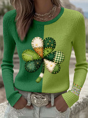 Women's St. Patrick's Day Waffle Knit T-Shirts