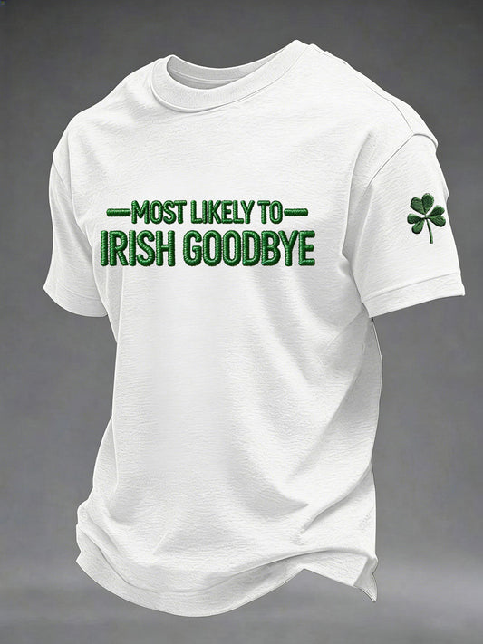 Men's Irish Goodbye Printed Casual T-Shirt