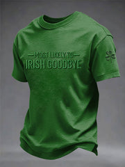 Men's Irish Goodbye Printed Casual T-Shirt