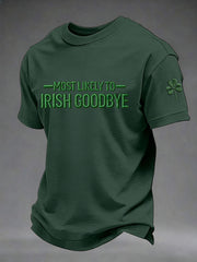 Men's Irish Goodbye Printed Casual T-Shirt