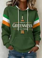 Women's Hello Greenness My Old Friend Irish Jameson Whiskey Printed Hoodie