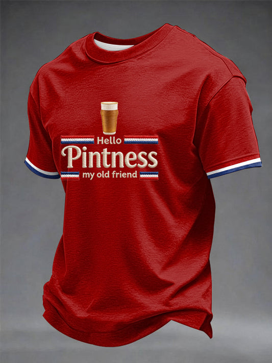 Men's Hello Pintness My Old Friend Printed T-shirt
