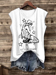 Women's Singer Casual Printed coloured cotton T-shirt
