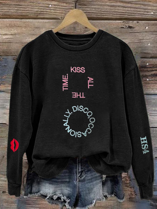 Women's Singer Casual Printed polyester sweatshirt
