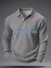 Men's Kiss All The Time Disco Occasionally Printed long sleeve shirt