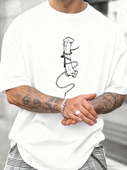 Men's imitation cotton short-sleeved T-shirt
