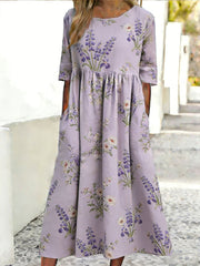 Women's Floral Art Print Casual Dress