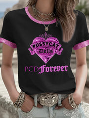 Women's Music Lover The Dolls Printed T-Shirt