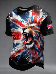 Men's Vintage British Lion Printed T-shirt