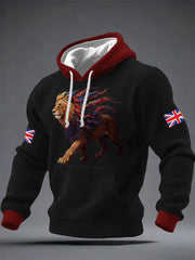 Men's British Style Printed Hoodie