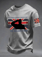 Men's Armed Forces Day imitation cotton short-sleeved T-shirt