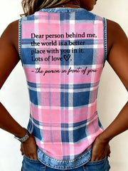 Women's Dear Person Behind Me You Matter Printed Vest