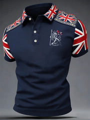 Men's British Style Printed Shirt