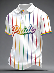 Men's UK Rainbow Month polo shirt
