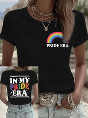 Women's pride rainbow month short-sleeved T-shirt