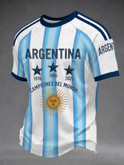 Men's Argentina Football Short Sleeve T-shirt