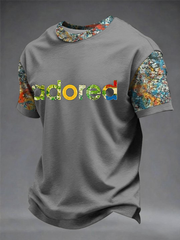 Men's Lemon Roses Music Lover Printed short sleeves t-shirt