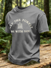 Men's May The Forest Be With You Print T-Shirt