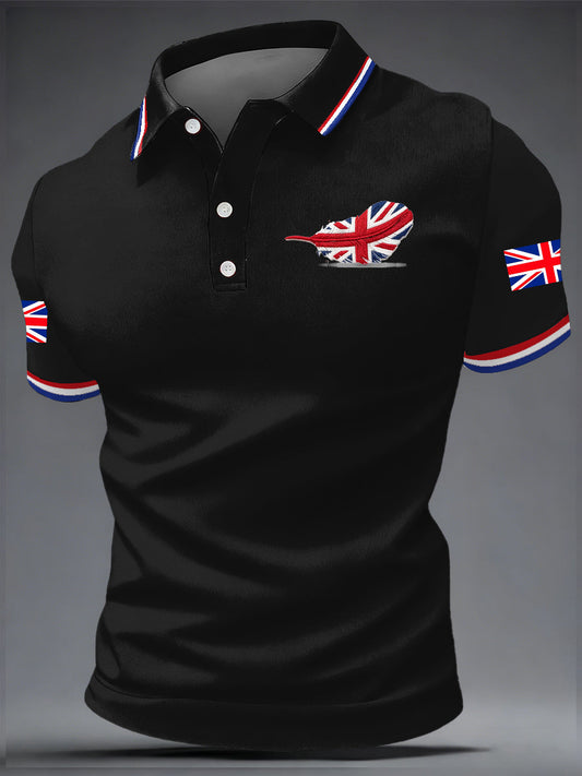 Men's British Style Printed Shirt